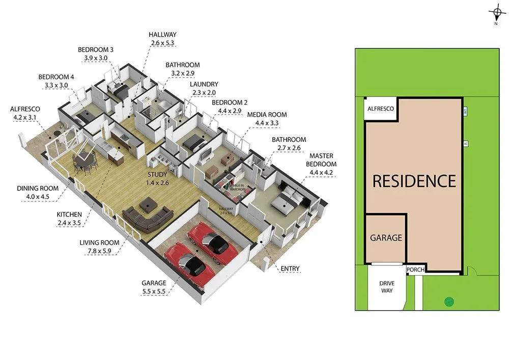 3D floor plan for Sydney property listing
